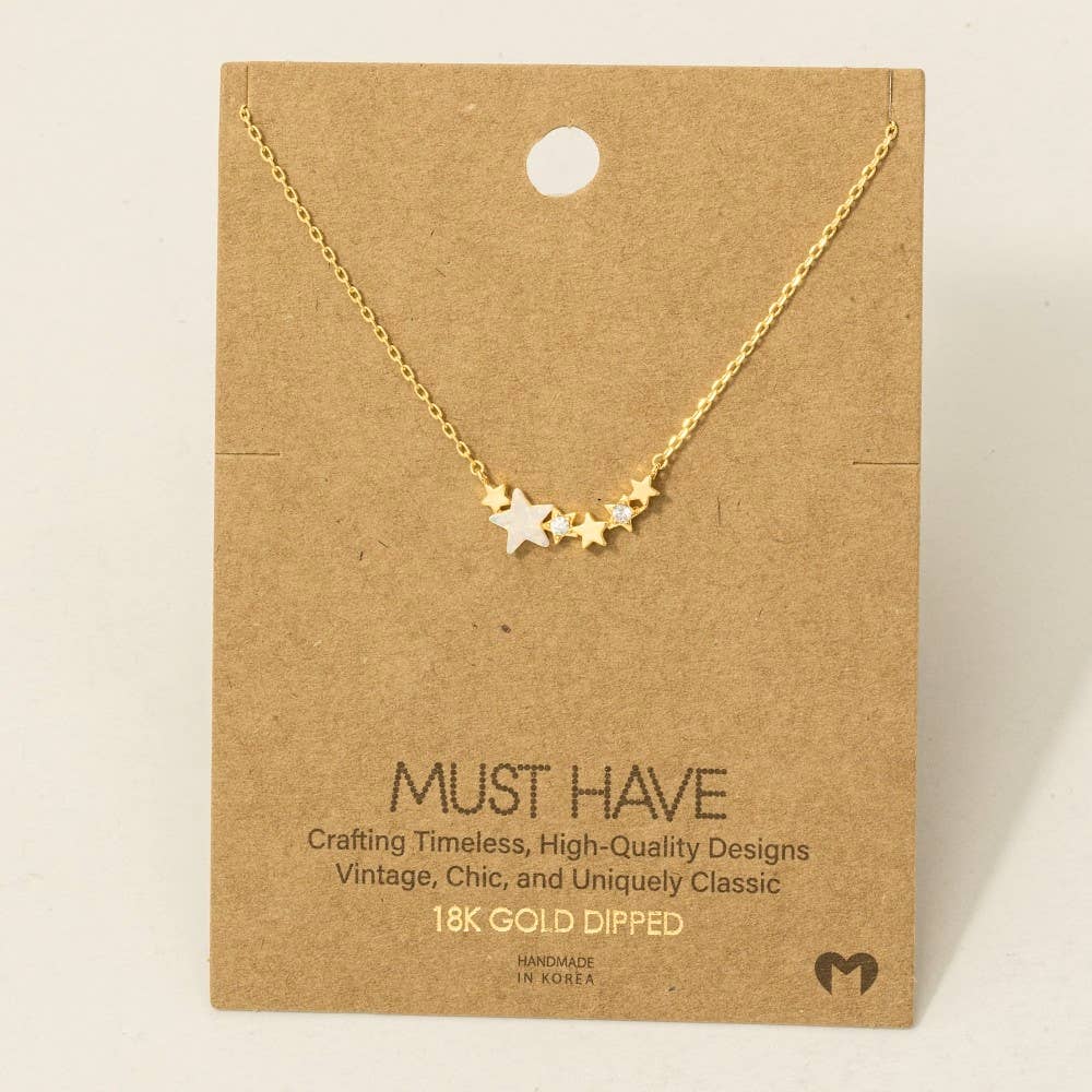 Dainty Star Charm Necklace - Gold
