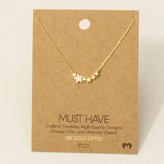 Dainty Star Charm Necklace - Gold