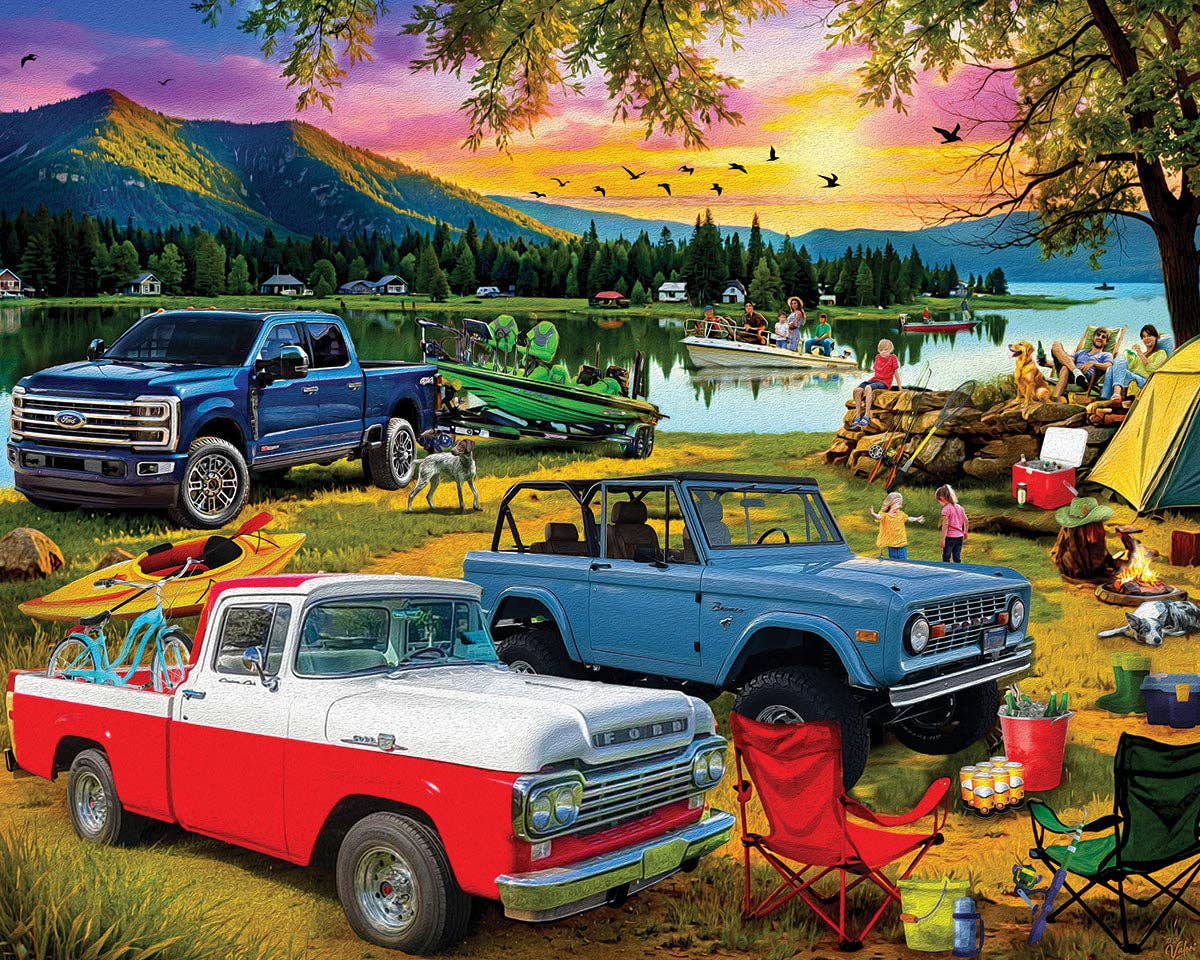 Family Day At The Lake Puzzle