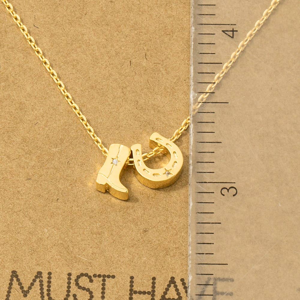 Western Charm Necklace - Gold