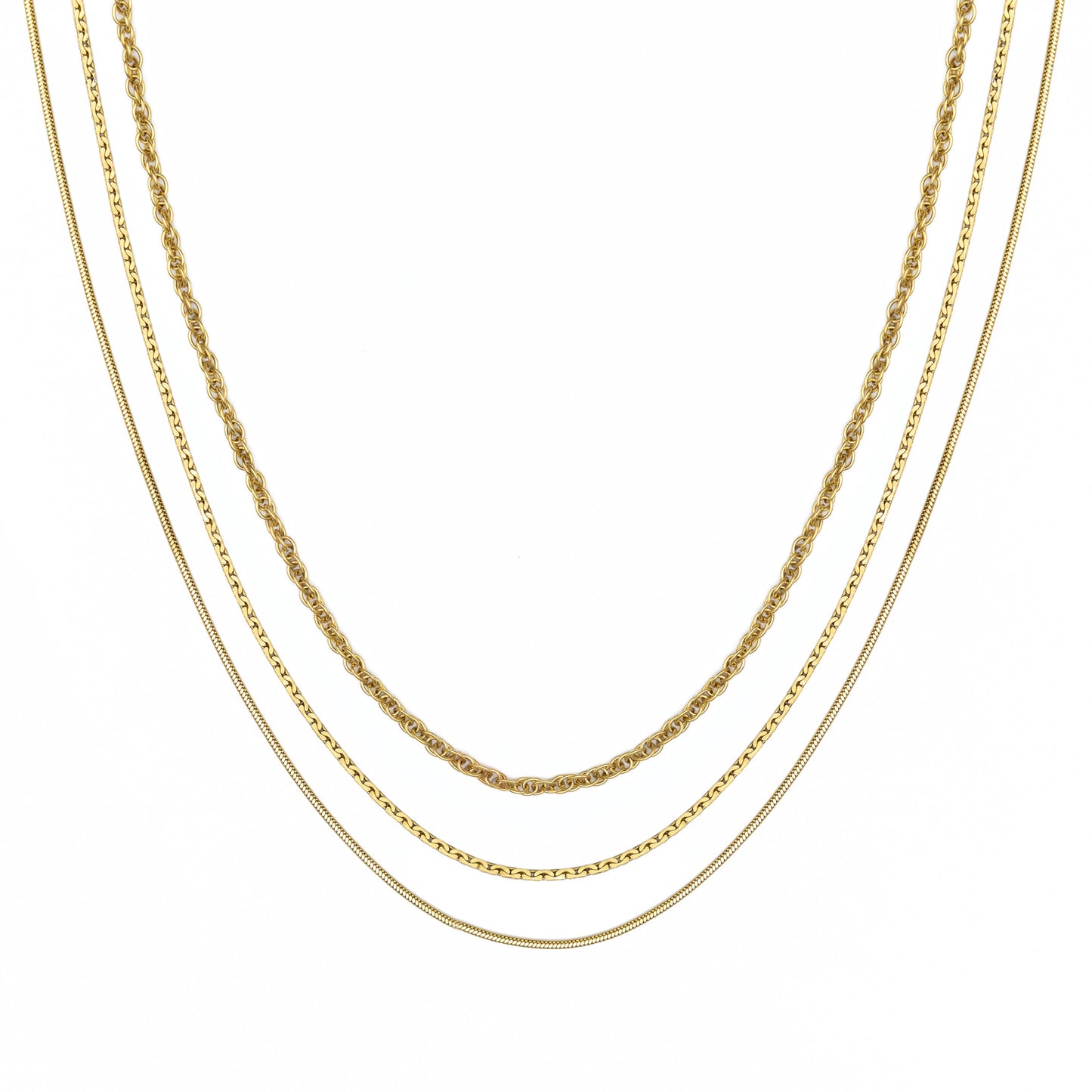 Waterproof Gold Layer Rope Necklace