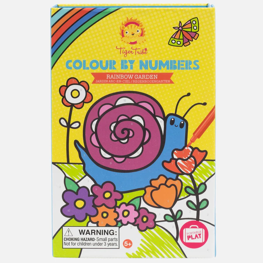 Colour By Numbers -  Rainbow Garden