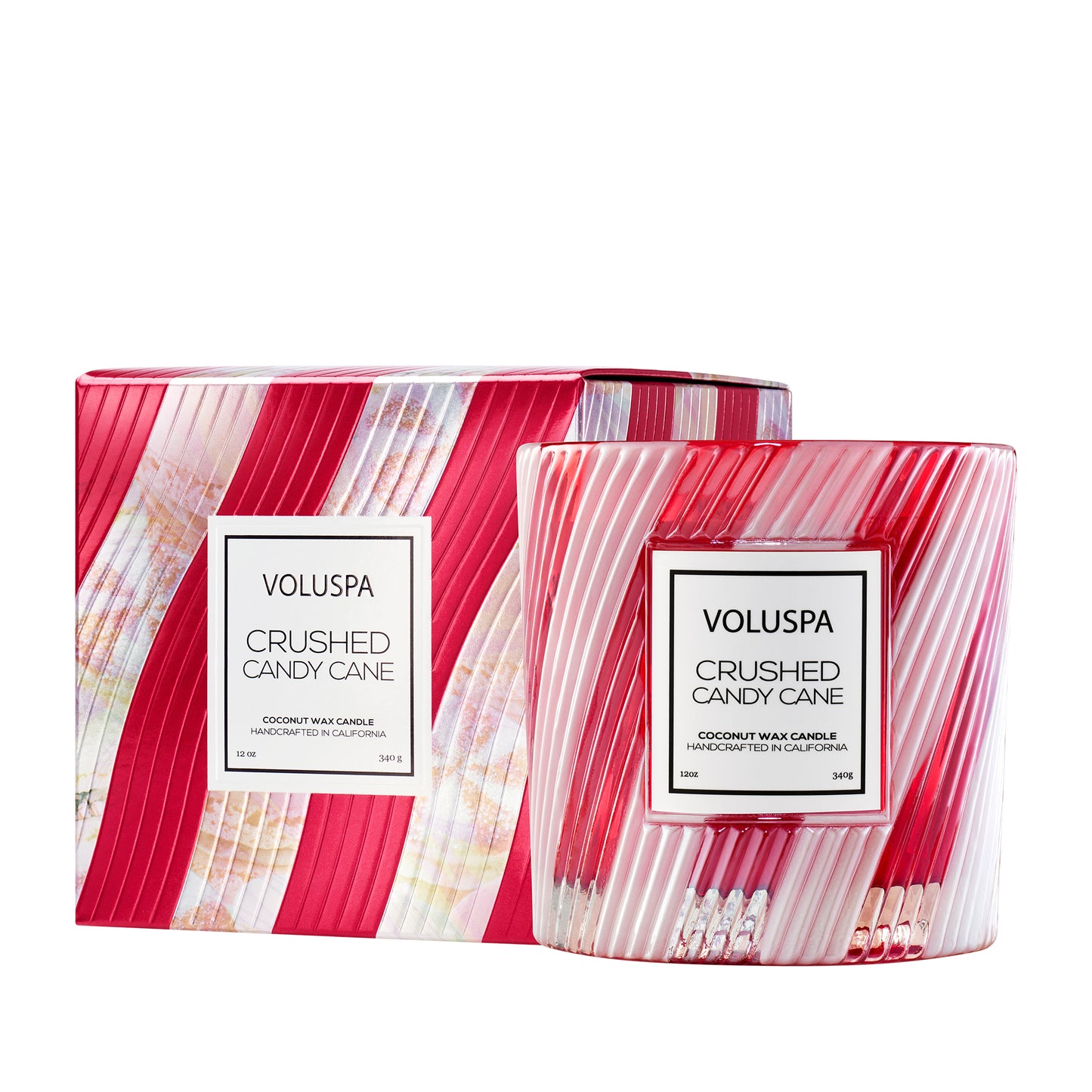 Crushed Candy Cane Classic Candle - Luxe