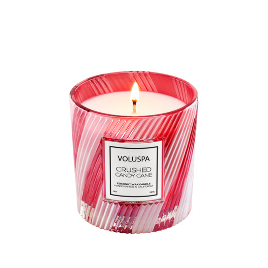 Crushed Candy Cane Classic Candle - Luxe