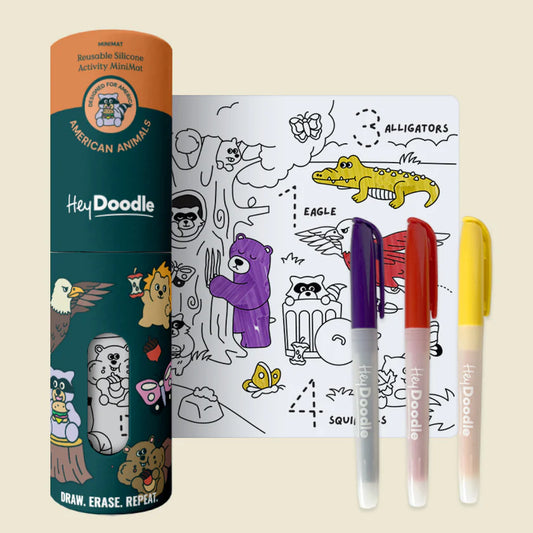American Animals - Mini Coloring & Doodle Mat