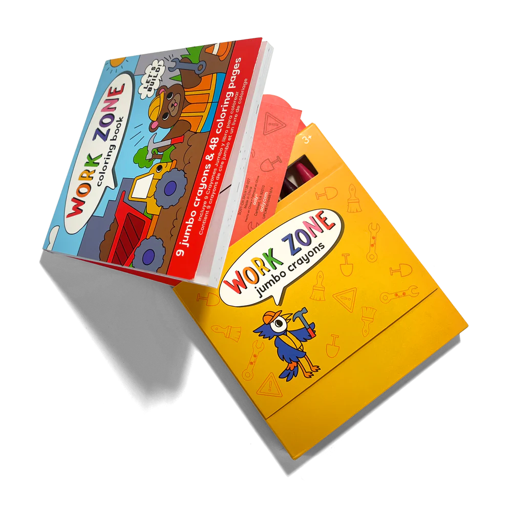 Coloring Book and Crayon Set - Work Zone