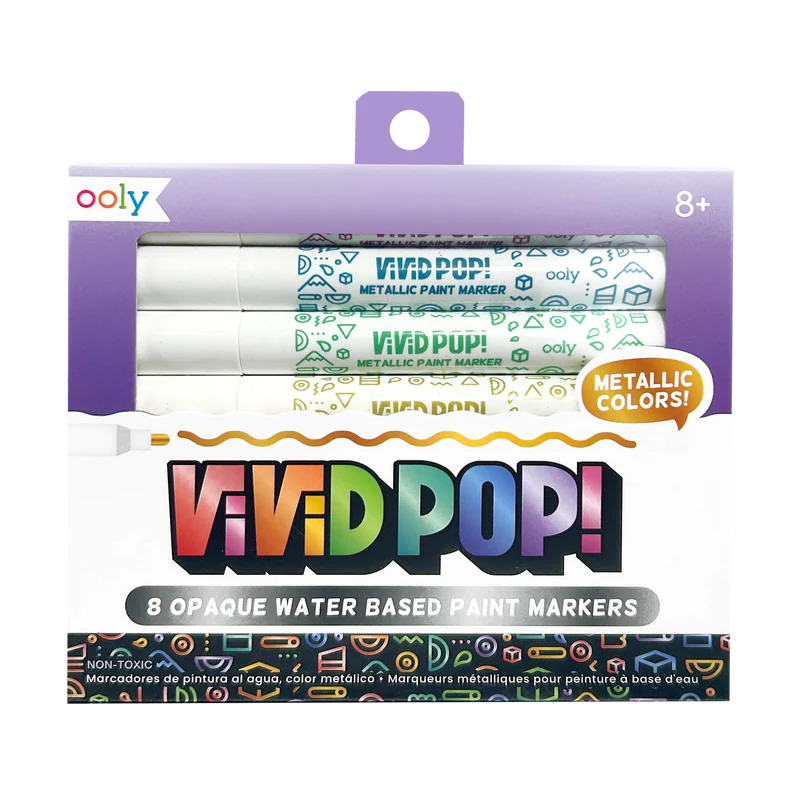 Vivid Pop Opaque Water Based Markers - Metallic