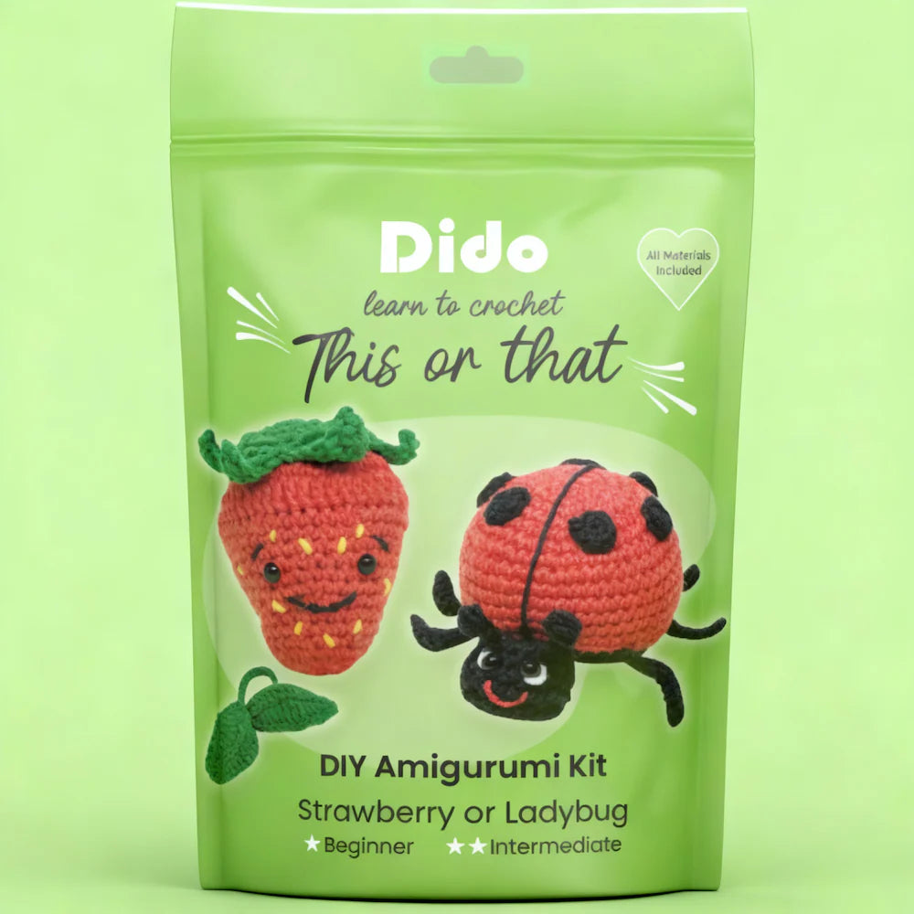 Crochet Kit - Strawberry or Ladybug