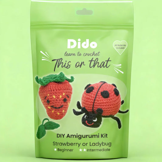 Crochet Kit - Strawberry or Ladybug