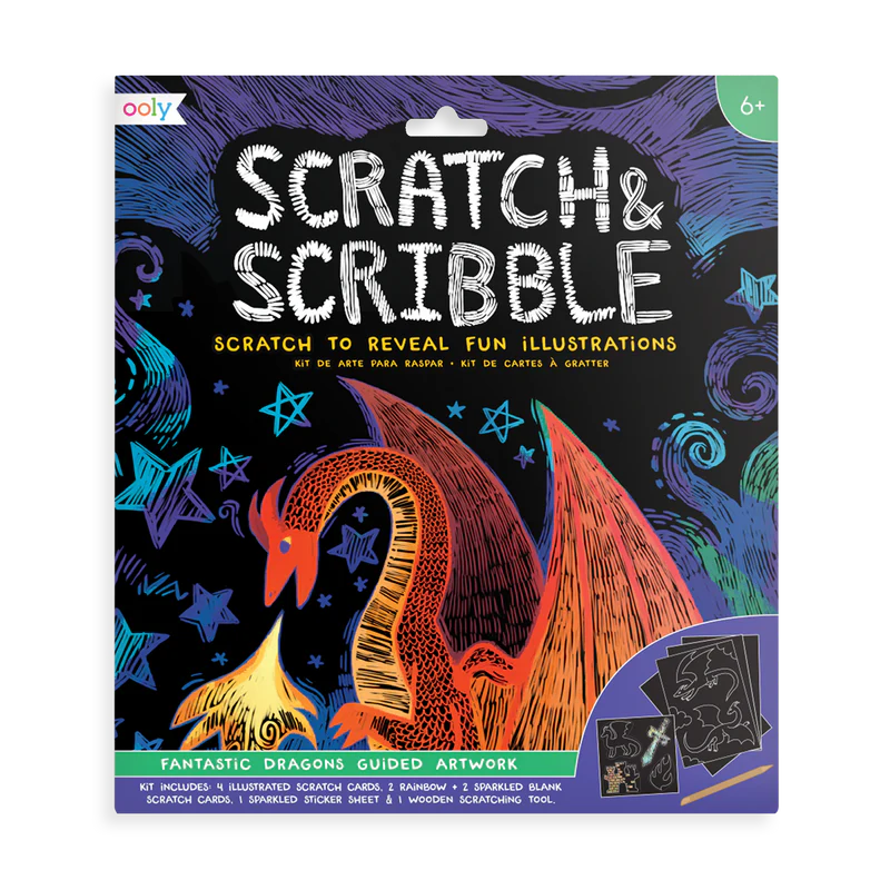 Scratch & Scribble Art Kit: Fantastic Dragons