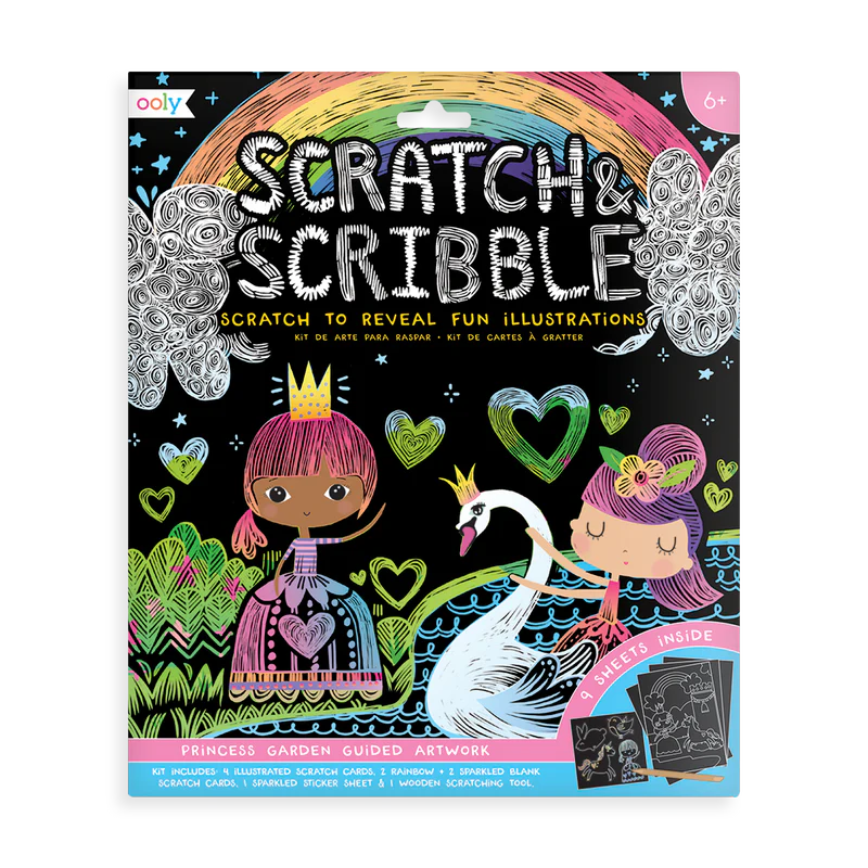 Scratch & Scribble Art Kit: Princess Garden