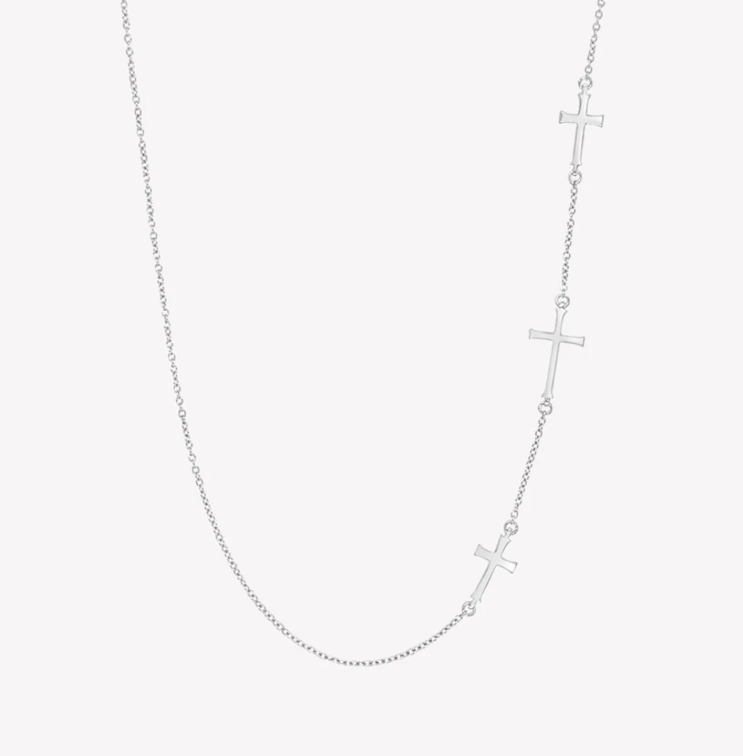 Calvary Cross Necklace - Silver