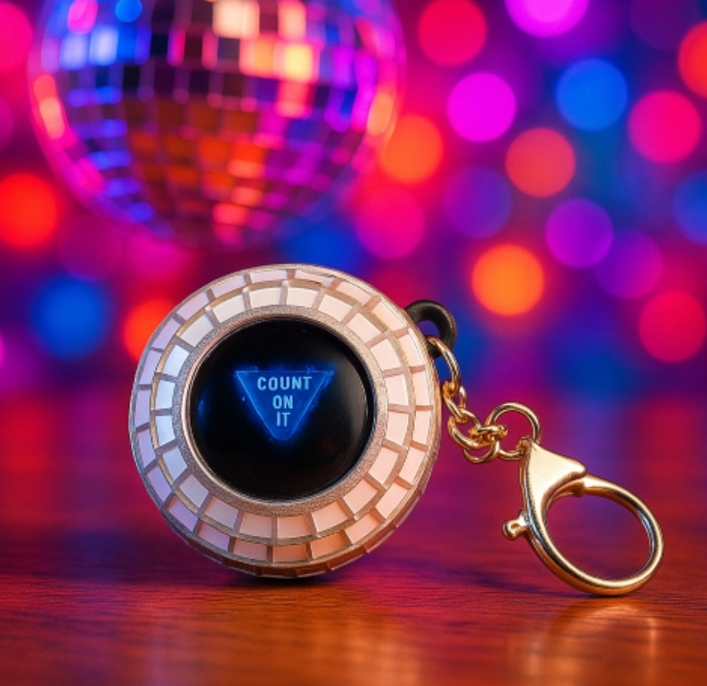 Disco Decision Ball Keyring