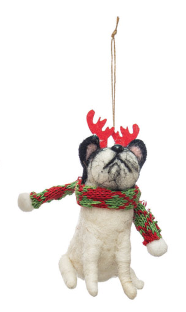 Holiday Felt Dog Ornament