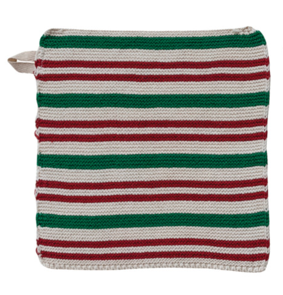 Holiday Striped Dish Cloth