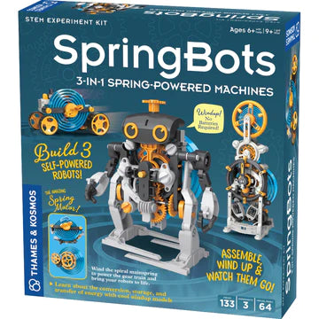 SpringBots: 3-in-1 Spring-Powered Machines