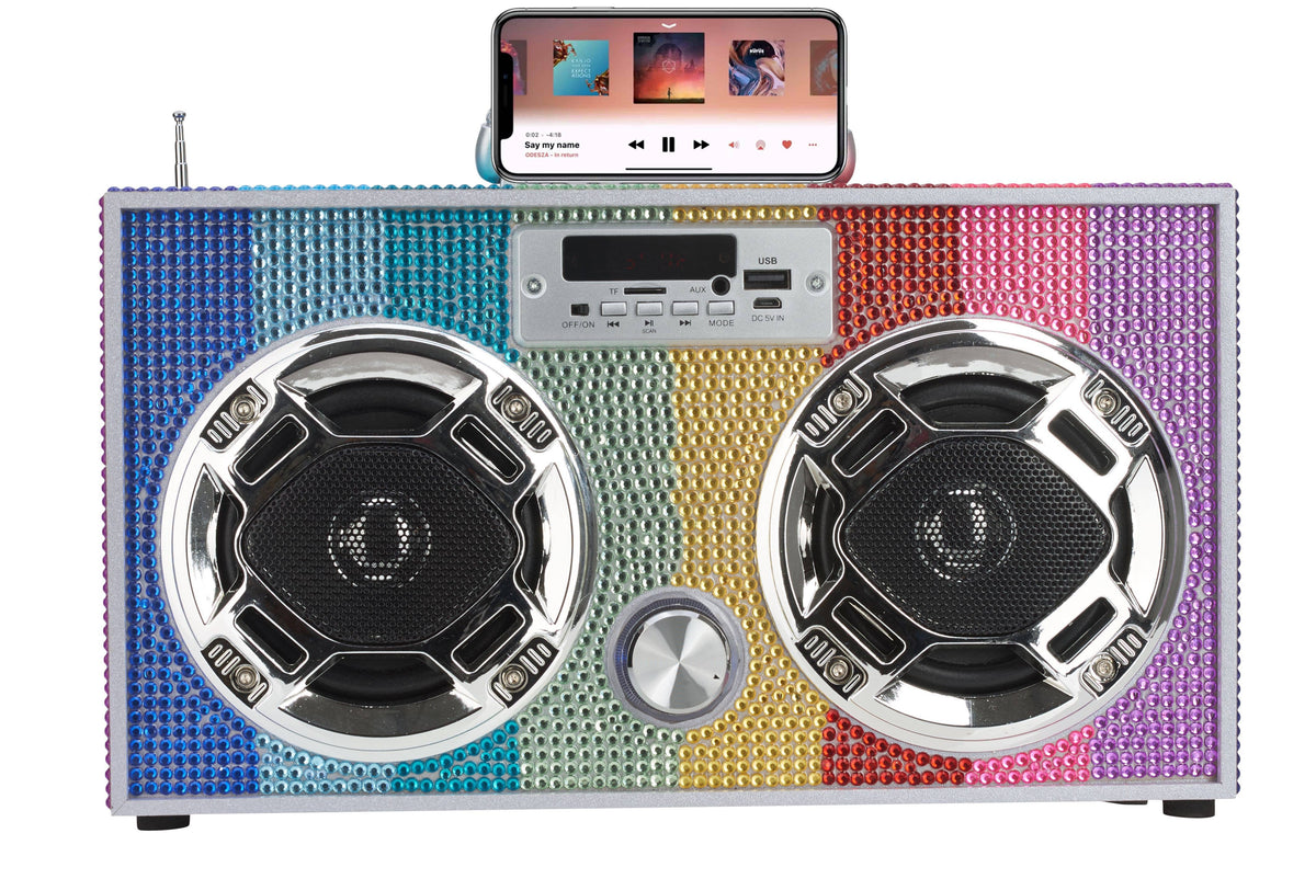Rainbow Bling Wireless Boom Box