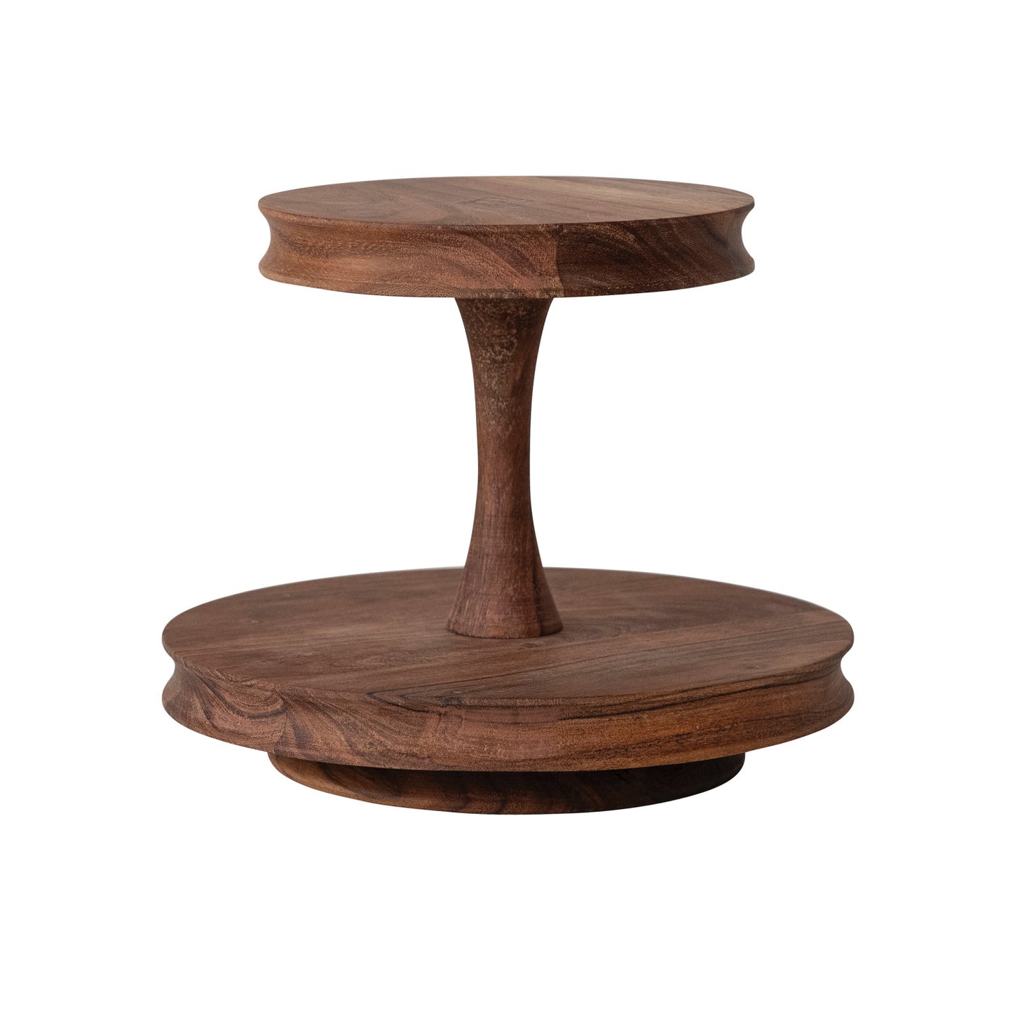 Acacia Wood 2-Tier Tray