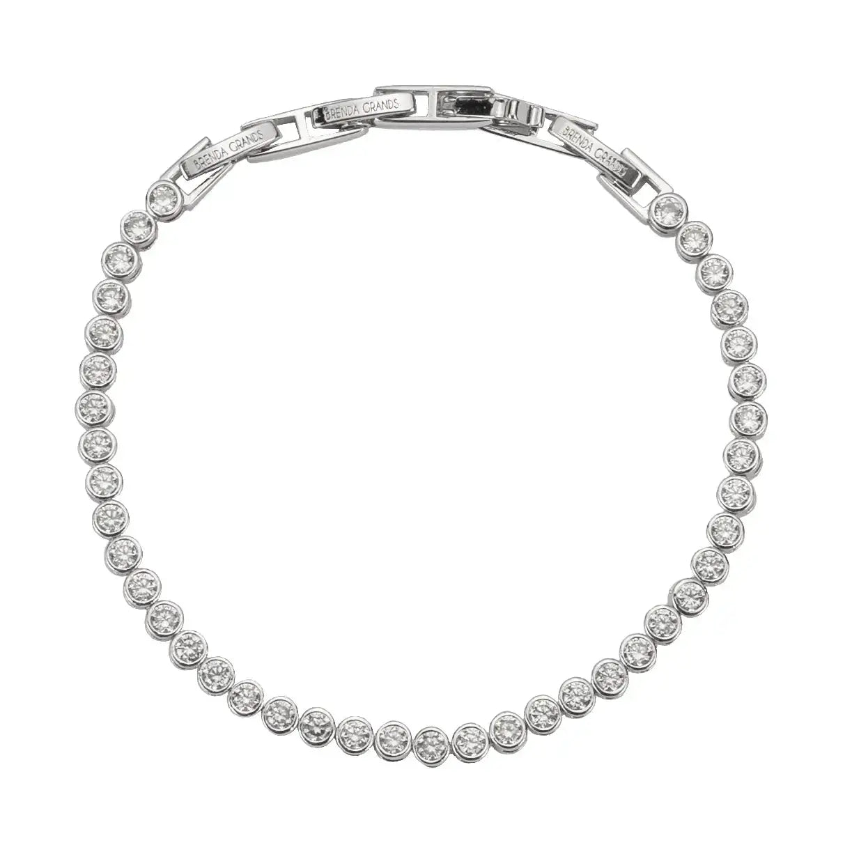 Gold Round Brilliant Tennis Bracelet