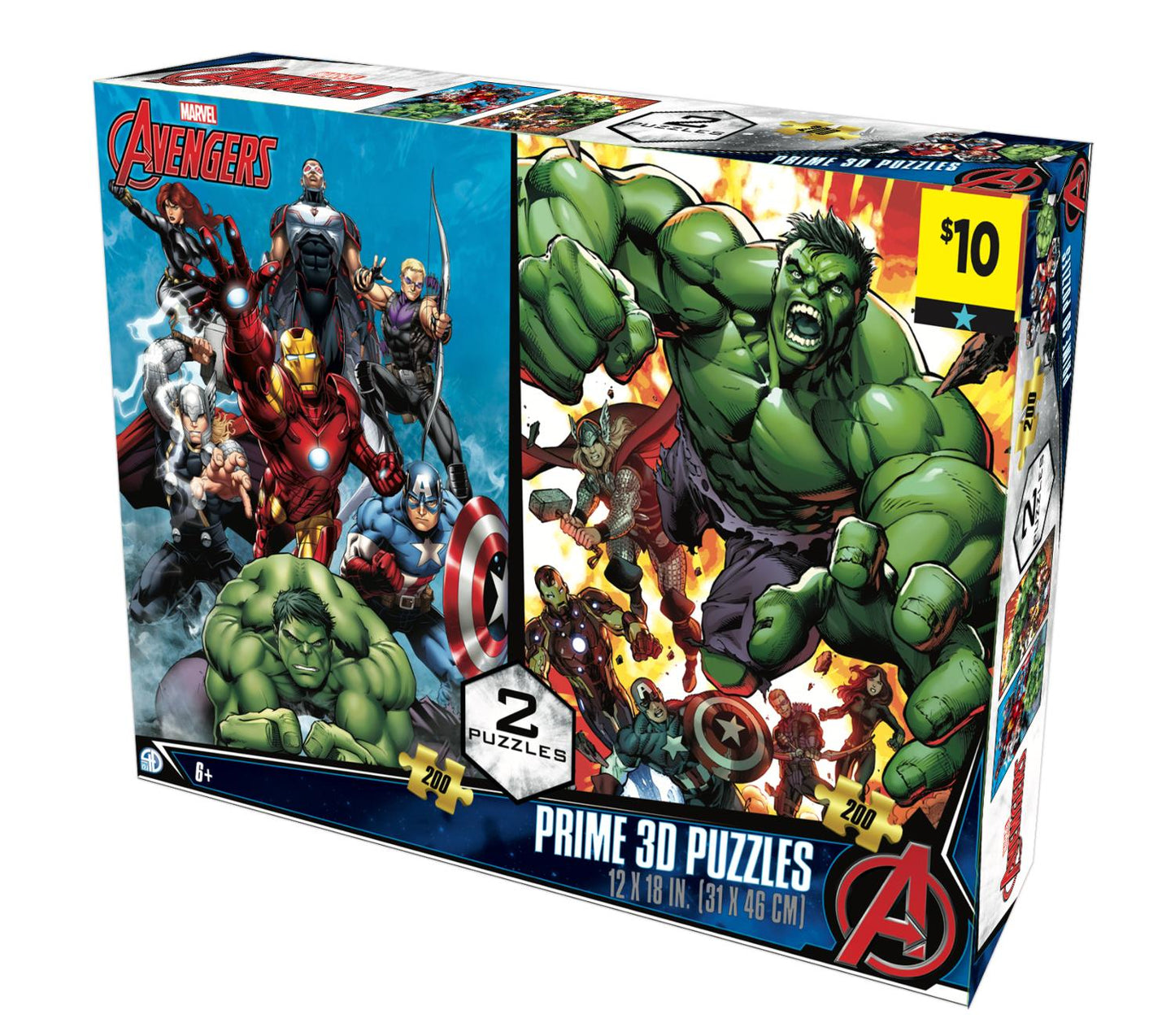 Avengers 2 Pack Puzzle 200 pc
