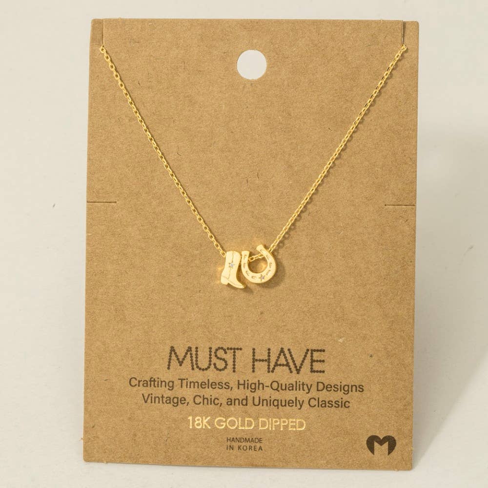 Western Charm Necklace - Gold