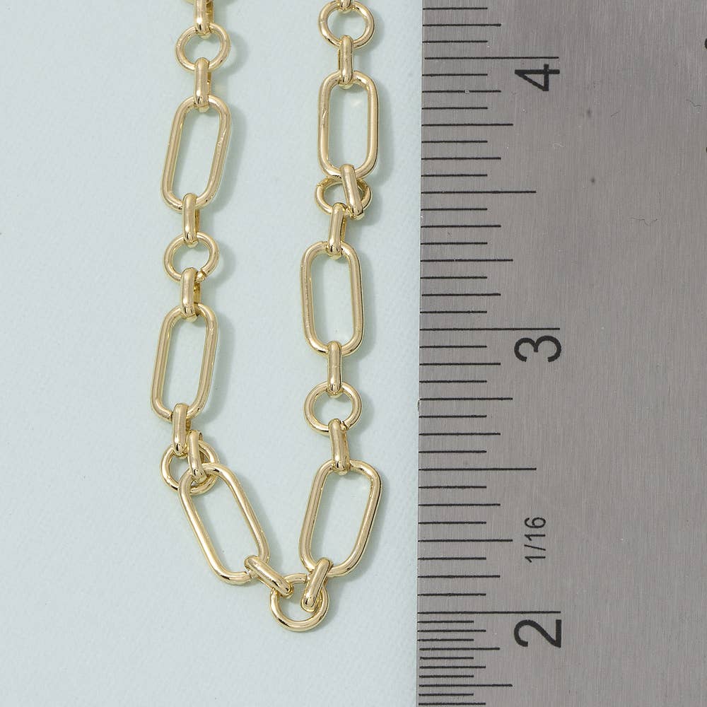 Paperclip Chain Necklace - Gold