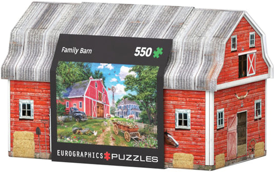 Family Barn Puzzle Tin