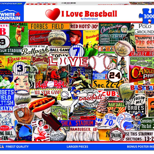 I Love Baseball Puzzle