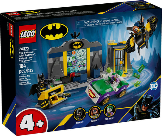 The Batcave with Batman, Batgirl, and the Joker