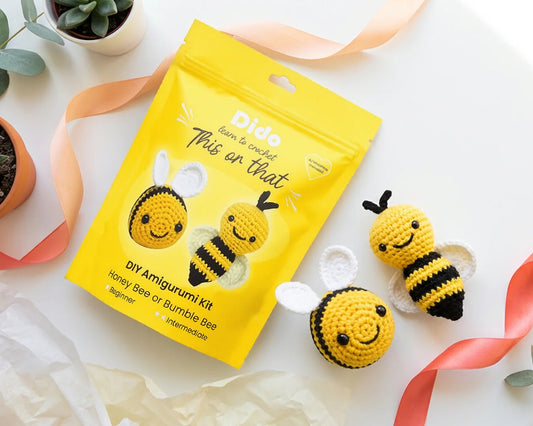 Crochet Kit - Honey Bee or Bumble Bee