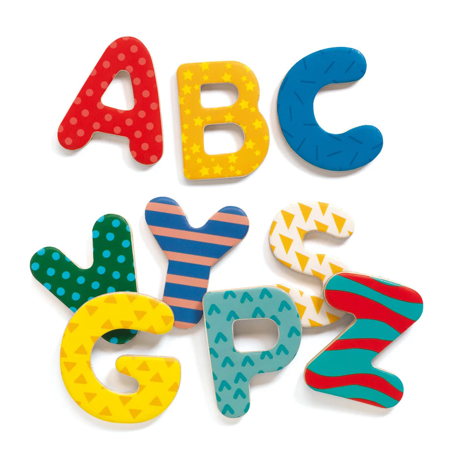 38 Big Letters Alphabet Wooden Magnets