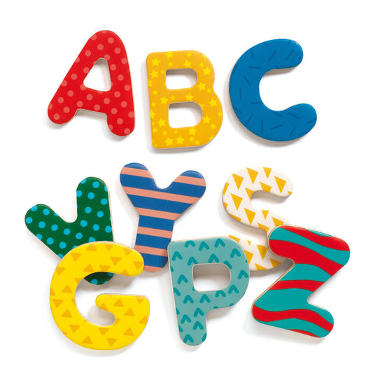 38 Big Letters Alphabet Wooden Magnets