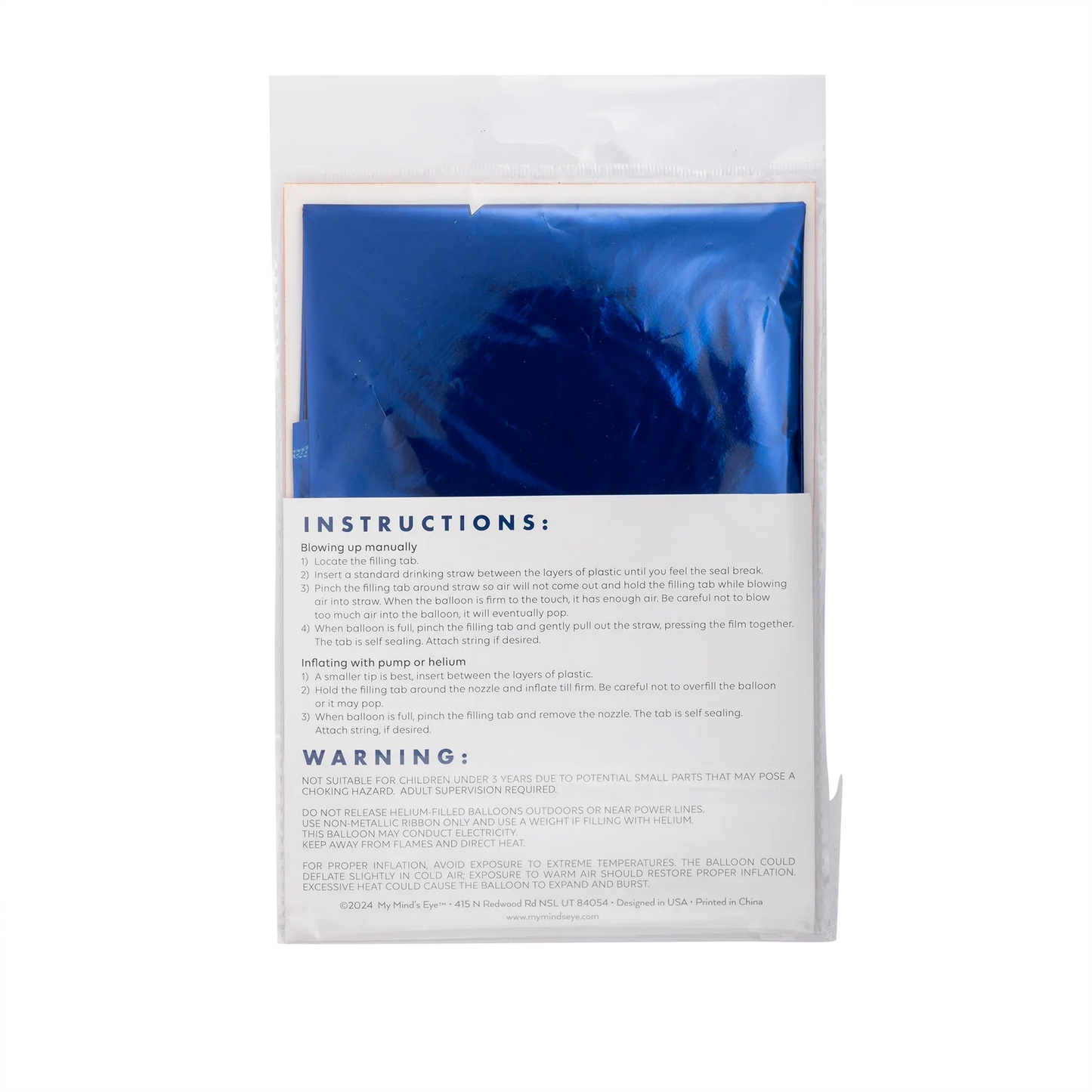 Blue Star Mylar Balloon