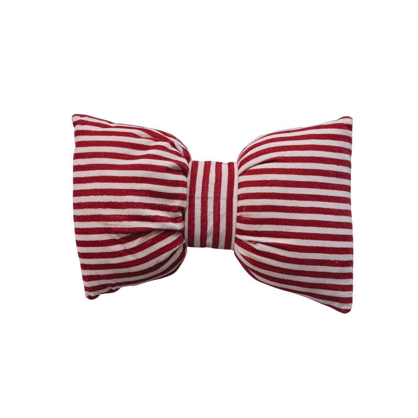Striped Velvet Bow Pillow