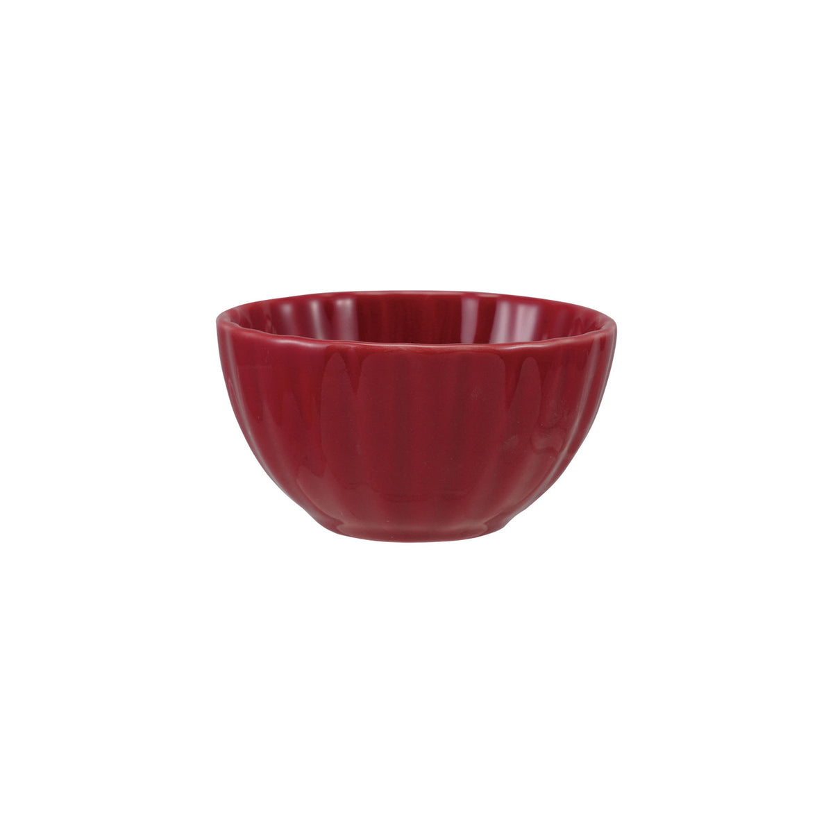 Red Ribbed Bowl - Small