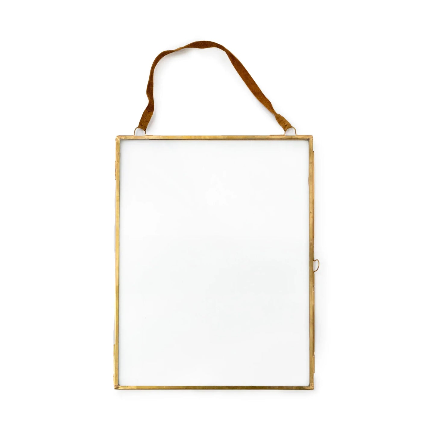 Hanging Picture Frame with Suede - Brass