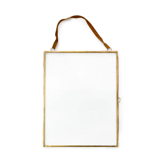 Hanging Picture Frame with Suede - Brass