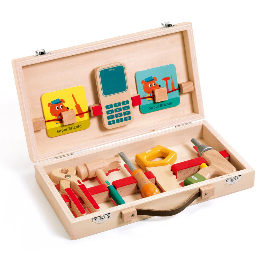 Bricolo Wooden Tool Box Set