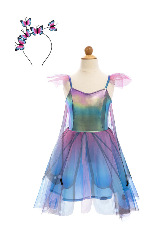 Butterfly Twirl Dress with Wings & Headband Size 5-6