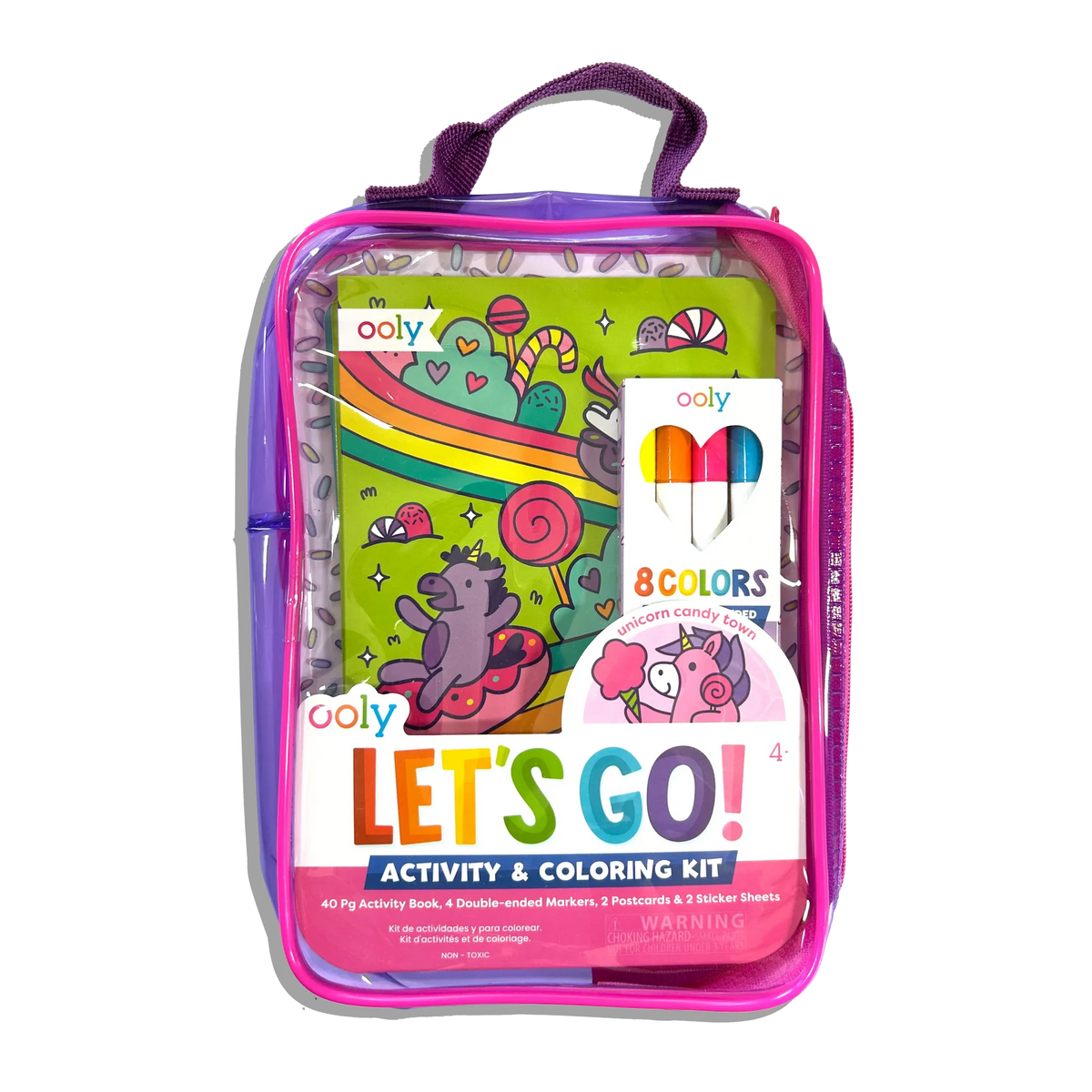 Let's Go!: Activity & Coloring Kit - Unicorn Candy Town