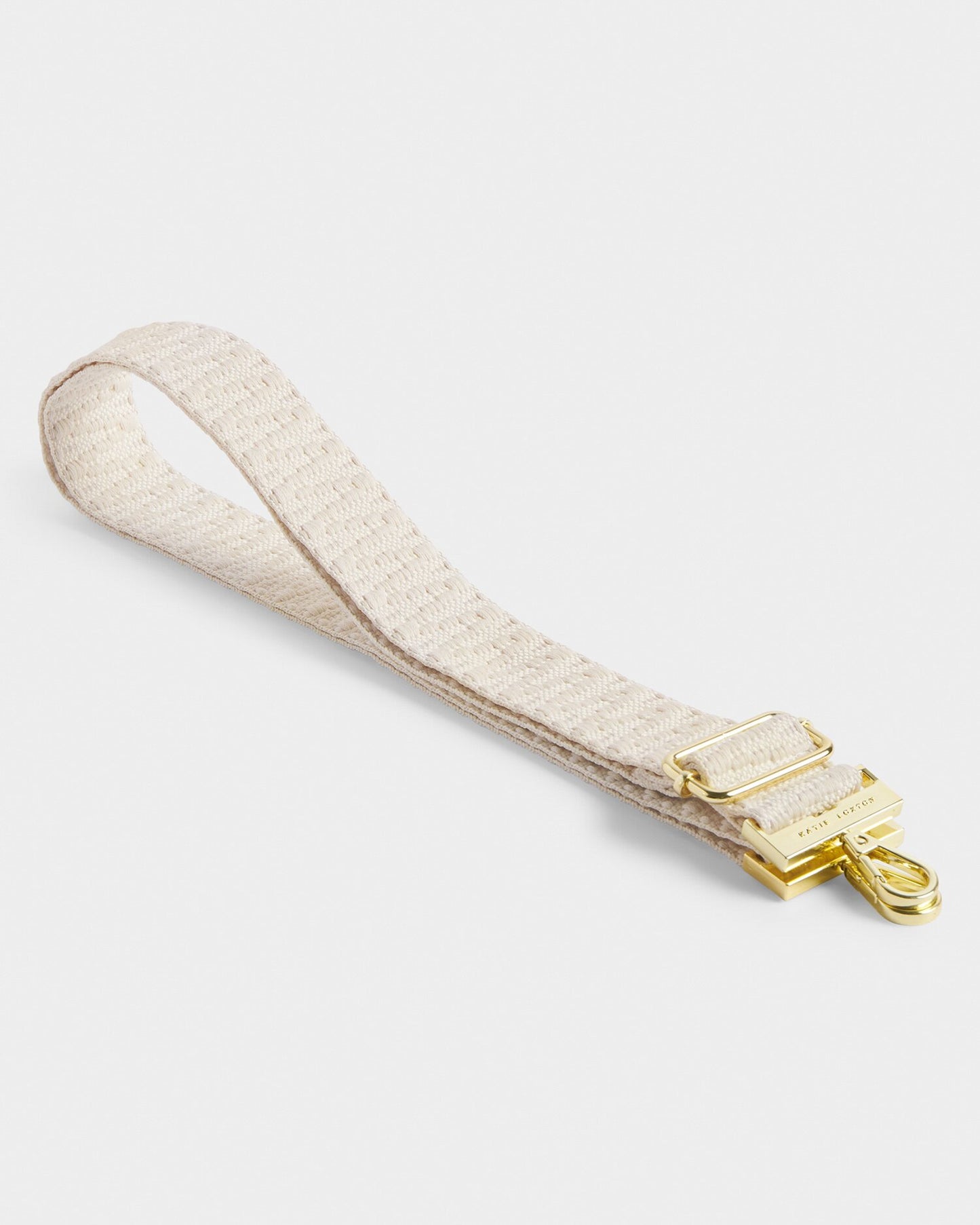 Canvas Bag Strap - Ecru Zig Zag