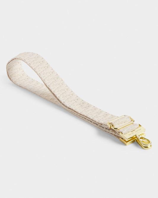 Canvas Bag Strap - Ecru Zig Zag