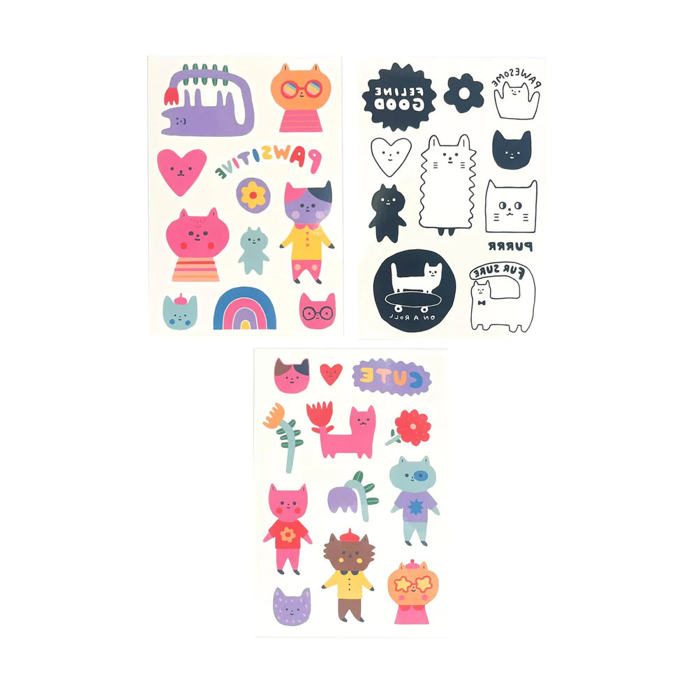 Temporary Tattoos Mini Pack - Pawsitive Cats