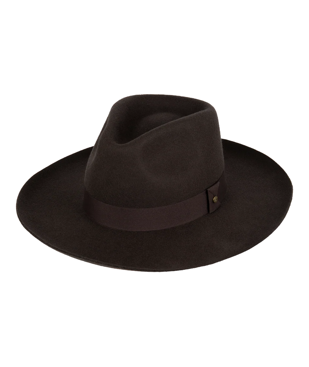 Bandit Wide Brim Fedora - Chestnut