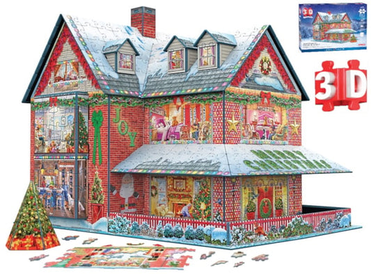 3D Christmas House Puzzle