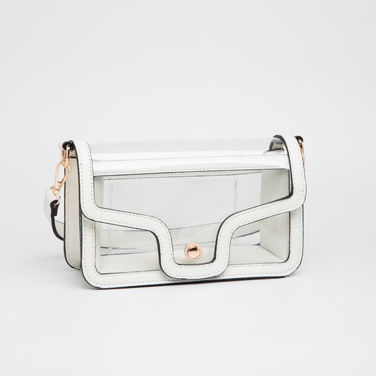 Clear Envelope Bag - White