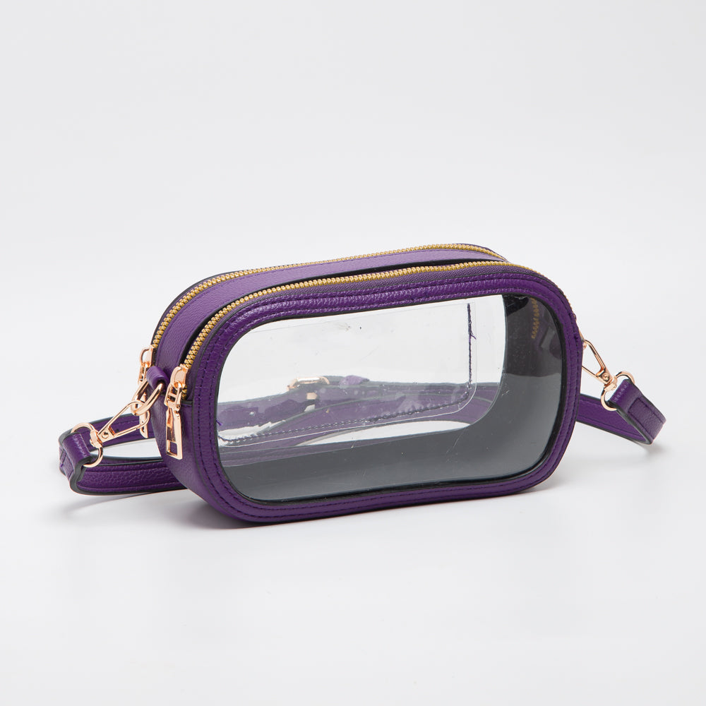 Clear Oval Bag - Purple