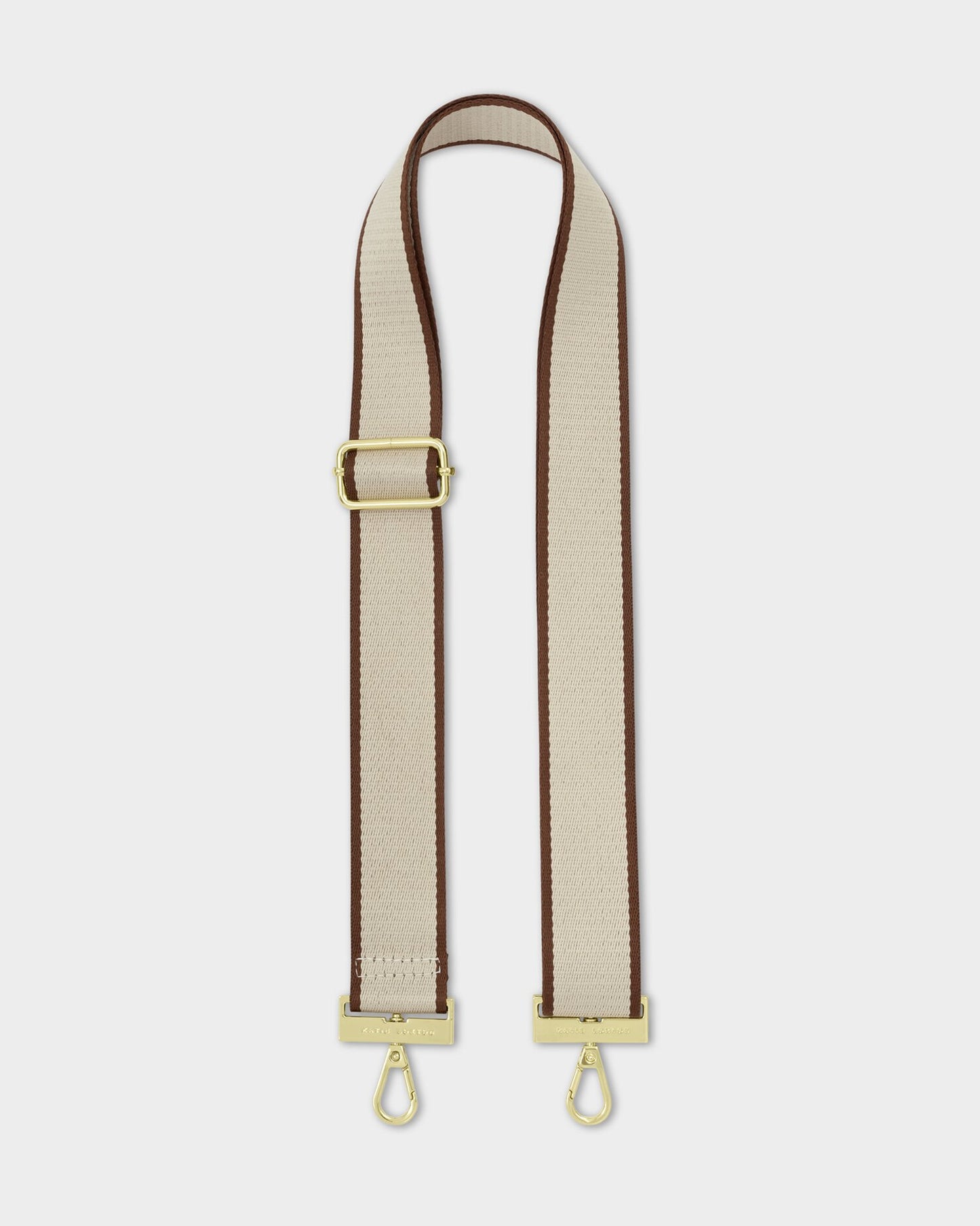 Canvas Bag Strap - Cognac Tipped Stripe