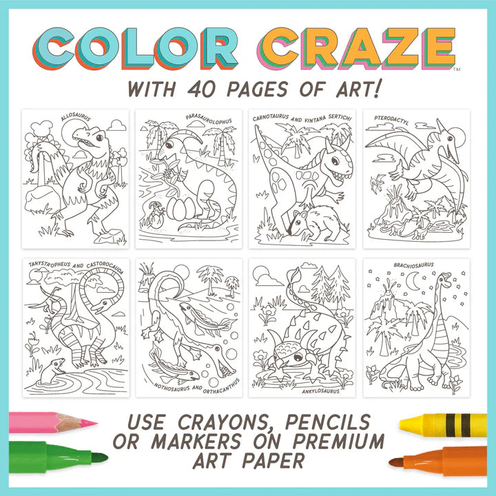 Color Craze Dino Coloring Book