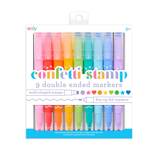 Confetti Stamp Double Ended Markers